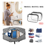 Toiletry Bags - Foldable Duffel Bag with Shoes Compartment - Overnight Bags Waterproof