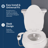 Bidet Attachment for Toilet, Non Electric, Self Cleaning Dual Nozzles