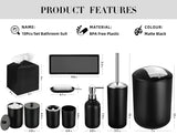 Bathroom Accessory Set with Trash Can, Soap Dispenser