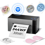 Phomemo 344WF WiFi Label Printer, [Upgraded] 300DPI Shipping Thermal Label