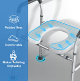 Raised Toilet Seat with Handles, Toilet Seat Riser for Seniors with Height