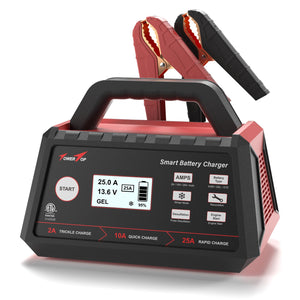 2/10/25 Amp 12V Smart Car Battery Charger, Fully Automatic Battery Maintainer with Engine Start, Auto Desulfator