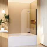 Shower Door, 34" W x 58" H Frameless Folding Pivot Bathtub