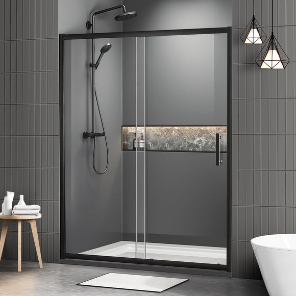 Shower Door 54 in.W x 76 in.H, Bathroom Sliding Door