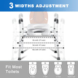 Raised Toilet Seat with Handles, Toilet Seat Riser for Seniors with Height