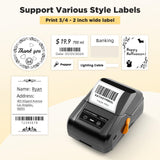 T50M Pro Bluetooth Label Maker Machine with Tape, Wide Waterproof Label