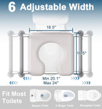 Toilet Seat Risers for Seniors, FSA/HSA Eligible Adjustable Raised Toilet Seat with Handles