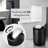 Bathroom Accessory Set with Trash Can, Soap Dispenser