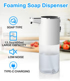 Soap Dispenser, Touchless Automatic Soap Dispenser with 4-Level Adjustable Foam, USB Rechargeable