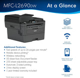 Brother MFC L26 Series Compact Monochrome All-in-One Laser