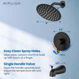 Shower Faucet Set with 8 Inch Rainfall Round Showerhead