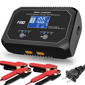 20-Amp (10 Amp 2 Bank) Dual Smart Marine Charger,Fully-Automatic Car Battery Charger,12V and 24V