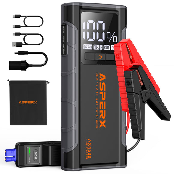 ASPERX AX4500 Jump Starter, 4500A Peak