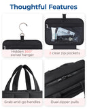 Travel Toiletry Bag with Jewelry Organizer, Hanging