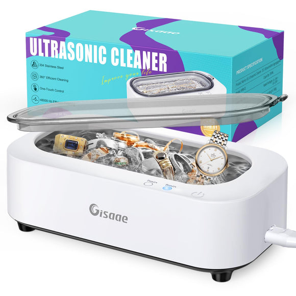 Portable Ultrasonic Cleaner with 2 Modes, 48kHz Jewelry Cleaner