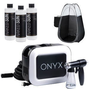 Spray Tan Machine with Honey Glow Spray Tan Solution and Black