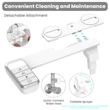 Bidets for Existing Toilets, Non-Electric Bidet Toilet Seat Self-Cleaning