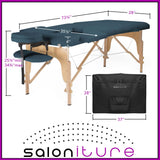 Portable Folding Massage Table with Carrying Case - Blue