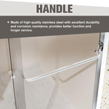 Shower Door, Bypass Shower Door, 1/4" (6mm) Thick SGCC Tempered Glass