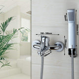 Spray Bathroom Shower Set Taps Mixer Chrome Bathtub