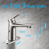 Touchless Automatic Motion Sensor Bathroom Faucet with 1 Handle