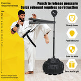 Solid Refle Bag Boxing Speed Trainer Punching Bag Spinning Bar, Training Boxing Ball with Reflex Bar Free Standing, 45-80in Adjustable Height, for Adult&Kid INNOLIFE