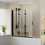 Shower Door with Foldable Hinged Design,