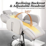 Barber Chair, Reclining Salon Chair for Hair Stylist