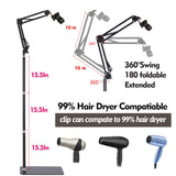 Hair Dryer Stand Holder Adjustable Hands Free Hair Dryer Holder