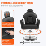 Barber Chair, 360 Degrees Swivel 90°-130° Reclining