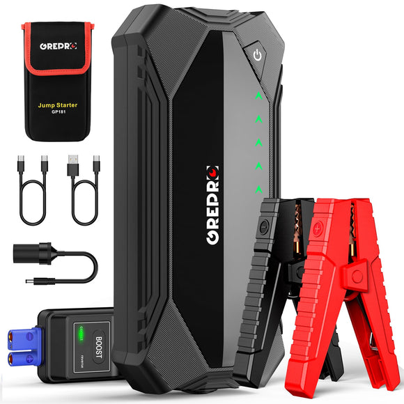 GREPRO Car Jump Starter, 3000A Car Battery Jump Starter with LED Light