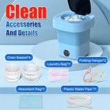 Portable Washing Machine with 3 Intelligent Cleaning Modes