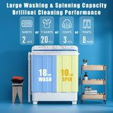 Portable Washing Machine, 28lbs Twin Tub Washer Mini Compact Laundry