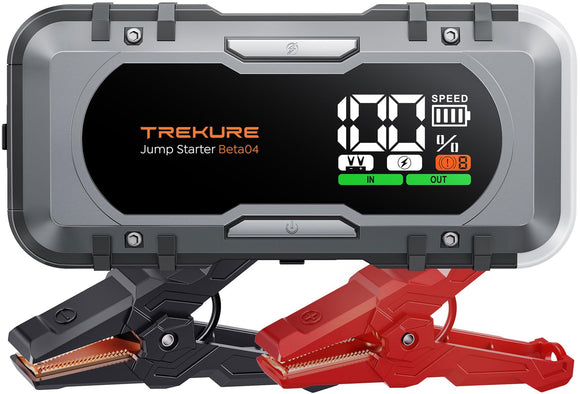 TREKURE Car Jump Starter 6000A 8-in-1 65W Charging Car Battery Jump Starter Battery Pack