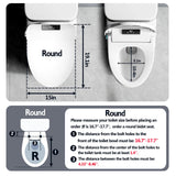 Bidet Toilet Seat Round, Bidet with Warm Water and Air Dryer