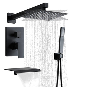 Faucet Set with Tub Spout 10 Inch, Shower Head