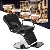 Barber Chair Reclining Salon Chair Heavy Duty Hydraulic Salon Shampoo Chair