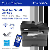 Brother MFC-L2820DW Wireless Compact Monochrome All-in-One Laser Printer