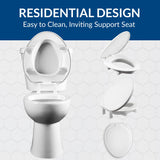 Raised Toilet Seat for Seniors, Clean Shield Guard