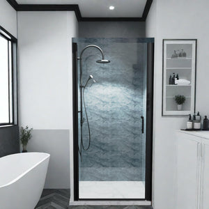 Clear Glass Shower Door,Bathroom Pivot Shower Door