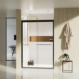 Shower Door, Adjustable Semi-Frameless Bypass Shower