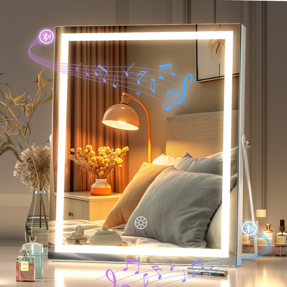 Vanity Mirror with Lights and Bluetooth Speaker