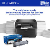 Brother HL-L2480DW Wireless Compact Monochrome Multi-Function Laser Printer