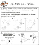 Toilet Seat ROUND, Quiet and Slow Close Lid and Seat