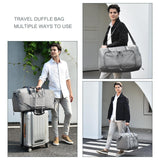 Toiletry Bags - Foldable Duffel Bag with Shoes Compartment - Overnight Bags Waterproof