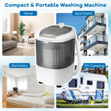 Portable Washing Machine, 5.5 lbs Washing Capacity, Compact Laundry