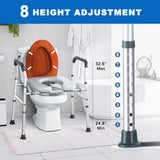 Raised Toilet Seat with Handles, Toilet Seat Riser for Seniors with Height