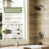 Black Shower Head and Handle Set, Shower