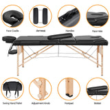 Massage Bed Wide Tattoo Table with Bolster & Carrying Bag