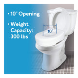 Toilet Seat Riser - Adds 5.5 Inch of Toilet Height - Raised Toilet Seat with 300 Pound